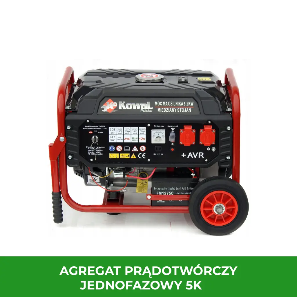 AGREGAT PRĄDOTWÓRCZY KOWAL A3 5,2 kW AVR – MOC, NIEZAWODNOŚĆ I JAKOŚĆ
